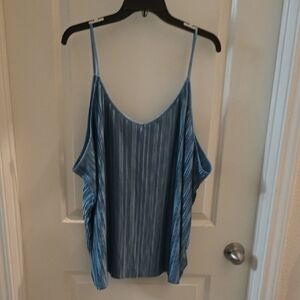 Maurices Blue Teal Pleated Camisole Top NWOT